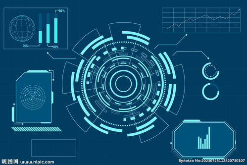 科技信息圖素材設計圖